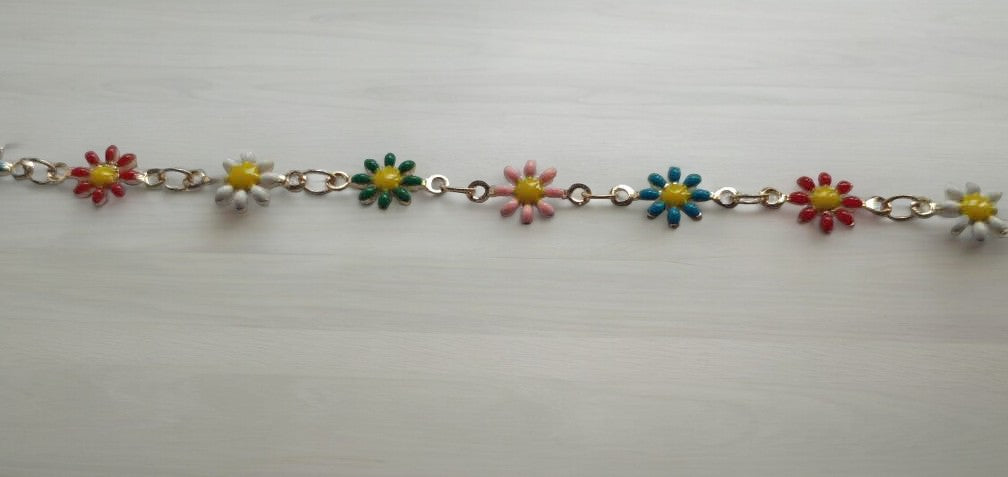 Chaîne de Lunettes Petites Fleurs Colorées